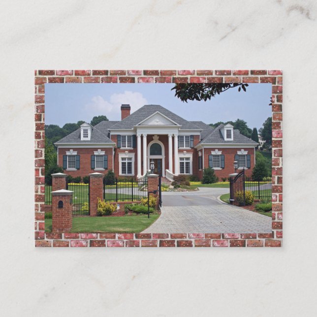 Elegante tarjeta de empresa de construcción/inmobi (Anverso)