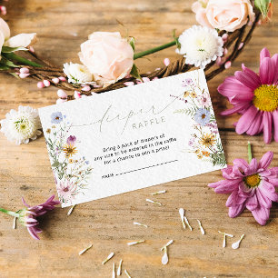 Elegante tarjeta de envoltorio de pañal de flores