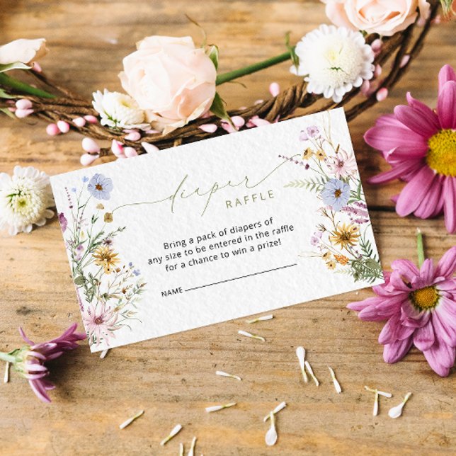 Elegante tarjeta de envoltorio de pañal de flores  (Subido por el creador)