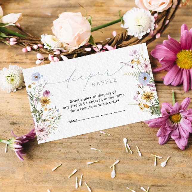 Elegante tarjeta de envoltorio de pañal de flores  (Subido por el creador)