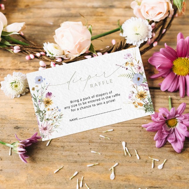 Elegante tarjeta de envoltorio de pañal de flores  (Subido por el creador)