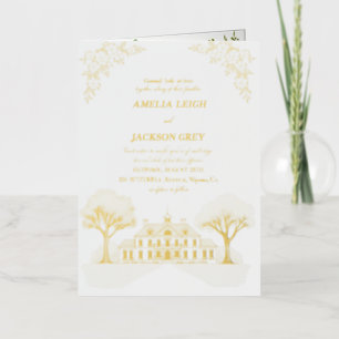 Elegante tarjeta de felicitación Boda Relieve meta