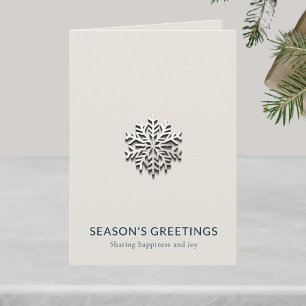Elegante tarjeta de felicitación comercial plegada