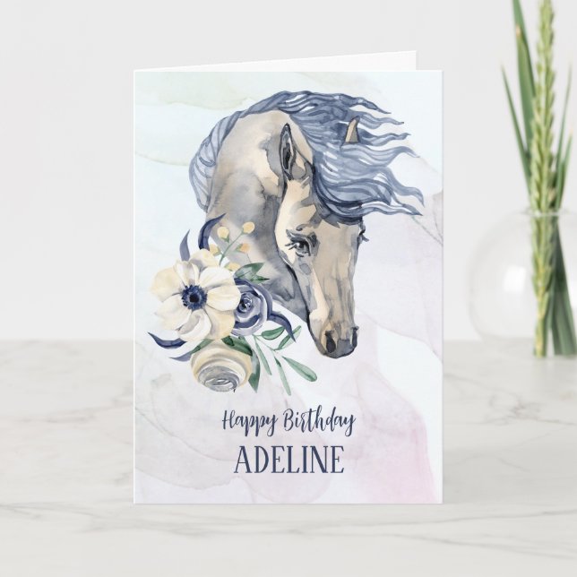 Elegante tarjeta de felicitación de cumpleaños de  (Anverso)