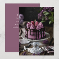 Elegante Tarjeta de felicitación de cumpleaños par