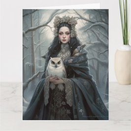 Elegante tarjeta de felicitación de Diosa Fantasía