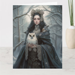 Elegante tarjeta de felicitación de Diosa Fantasía