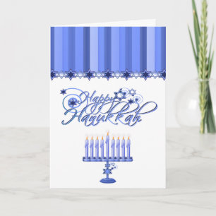 Elegante tarjeta de felicitación de Hanukkah
