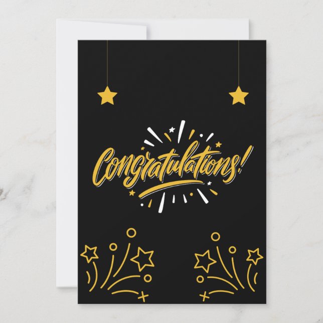 Elegante tarjeta de felicitación de oro (Anverso)