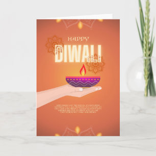 Elegante tarjeta de felicitación Diwali Happy