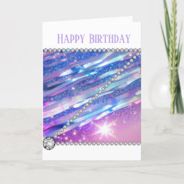 Elegante tarjeta de felicitación holográfica y de 