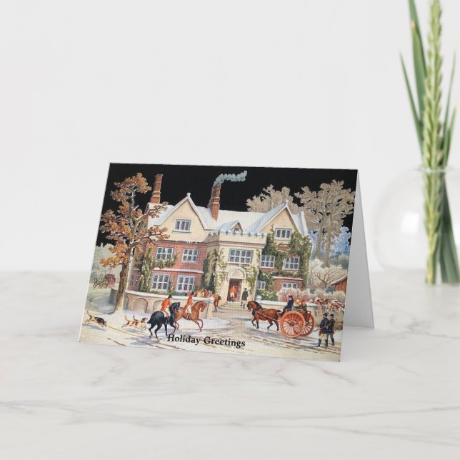 Elegante tarjeta de felicitación para caballos de  (Anverso)