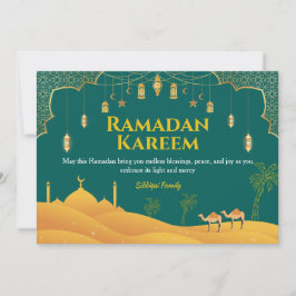 Elegante tarjeta de felicitación Ramadan Mubarak