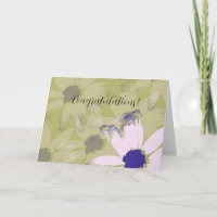 Elegante tarjeta de felicitaciones a la floral ver