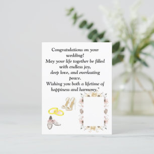Elegante tarjeta de felicitaciones de boda Fl ro