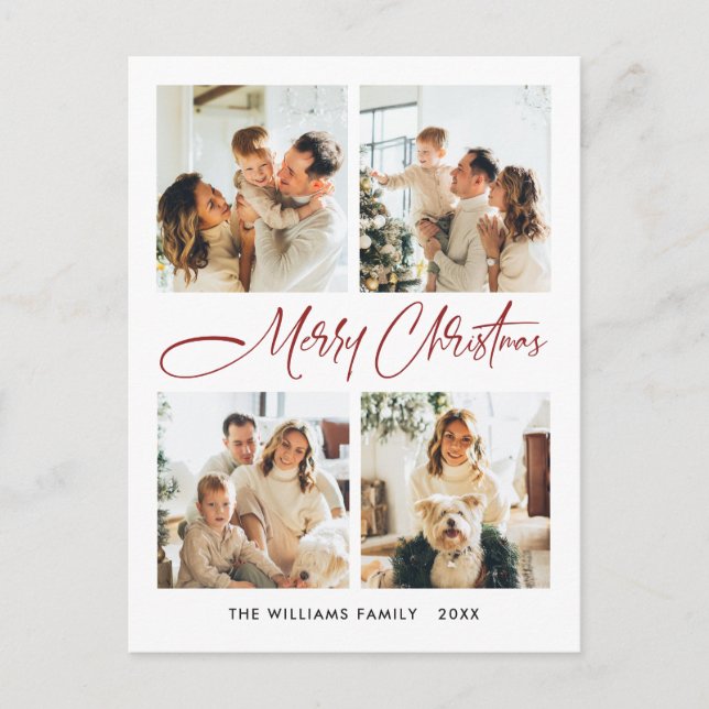 Elegante Tarjeta de Felicitaciones de Navidad Mini (Anverso)