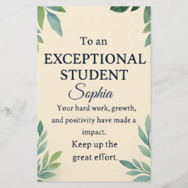 Elegante tarjeta de felicitaciones para un St exce