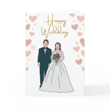 Elegante Tarjeta de Felicitaciones por Bodas Felic