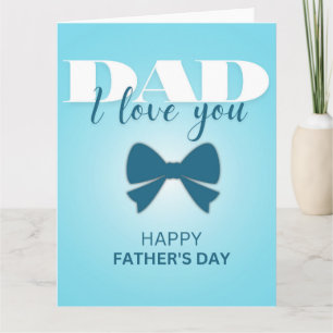 Elegante Tarjeta de Feliz Día del Padre con Lazo A