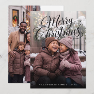Elegante Tarjeta de Feliz Navidad PhotoPop