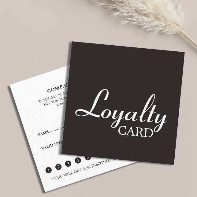 Elegante tarjeta de fidelidad a la escritura a man (Subido por el creador)
