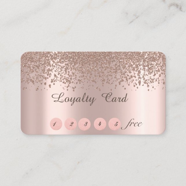 Elegante tarjeta de fidelidad de diamantes de oro  (Anverso)