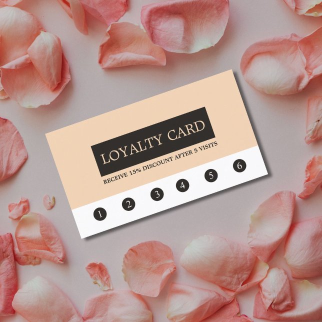 Elegante tarjeta de fidelidad de salón de belleza  (Subido por el creador)