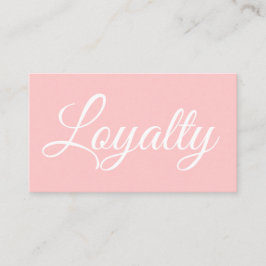 Elegante tarjeta de fidelidad moderna rosa pastel