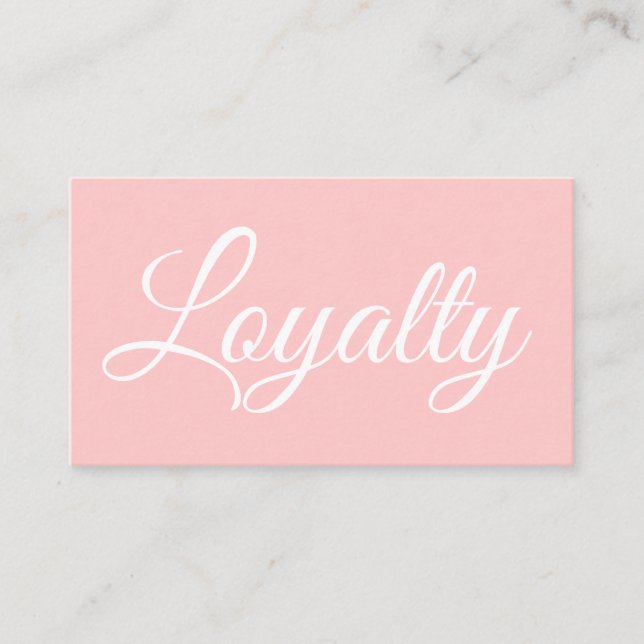 Elegante tarjeta de fidelidad moderna rosa pastel (Anverso)