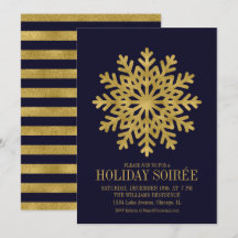 Elegante tarjeta de fiesta de vacaciones de copo d