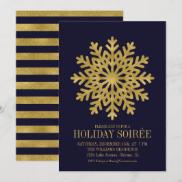 Elegante tarjeta de fiesta de vacaciones de copo d