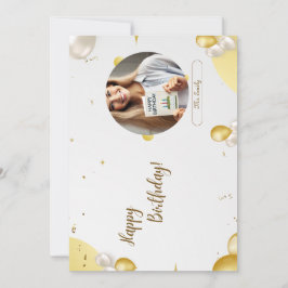 Elegante tarjeta de foto de cumpleaños personaliza