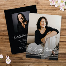 Elegante tarjeta de foto de escritura moderna + in