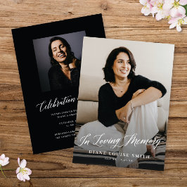Elegante tarjeta de foto de escritura moderna + in