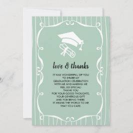 Elegante tarjeta de foto de graduación blanca de l