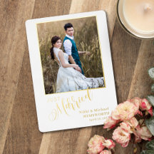 Elegante tarjeta de foto de Invitación de boda con