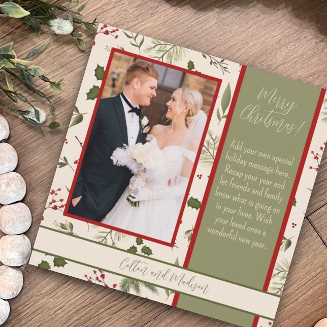 Elegante tarjeta de foto de Navidad de Inespiritua (Subido por el creador)