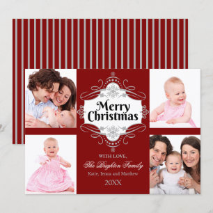 Elegante tarjeta de foto de Navidad para Navidad