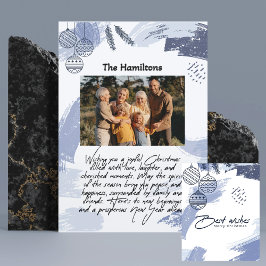 Elegante tarjeta de foto de Navidad personalizada 