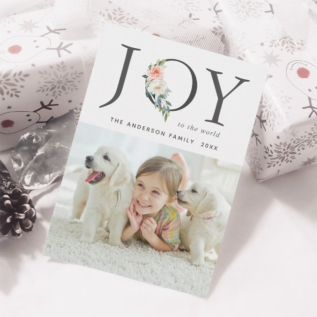 Elegante tarjeta de foto de Navidades de Alegría F (Subido por el creador)