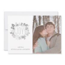 Elegante tarjeta de foto de Relieve metalizado pla