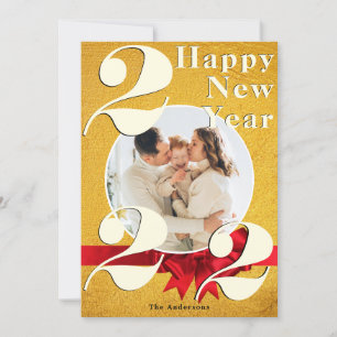 Elegante tarjeta de foto del Personalizado de Año 