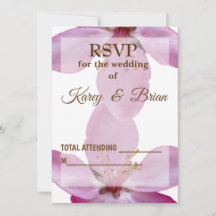 Elegante tarjeta de foto RSVP de color rosa