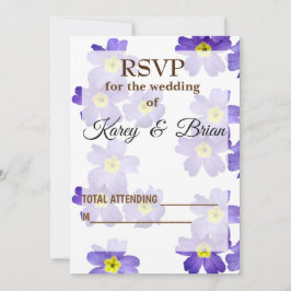 Elegante tarjeta de foto RSVP floral, guión