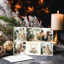 Elegante tarjeta de foto rusa Noël para Navidad