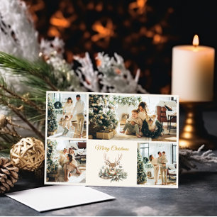 Elegante tarjeta de foto rusa Noël para Navidad
