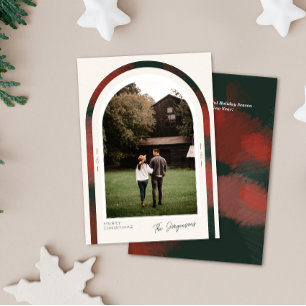 Elegante tarjeta de fotografía de Navidad moderna