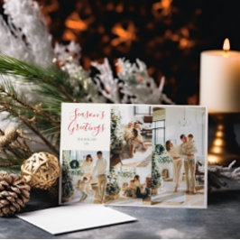 Elegante tarjeta de fotos clásica de Navidad | 4 F