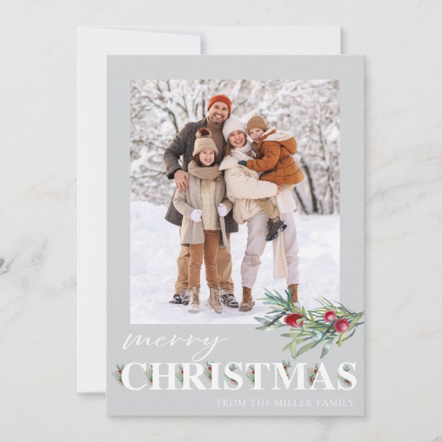 Elegante tarjeta de fotos de ferias navideñas (Anverso)