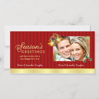 Elegante tarjeta de fotos de Navidad